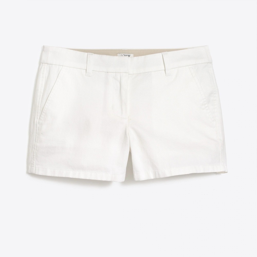 J.Crew 3.5" classic chino short White Size 4 NWT